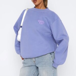 You’re Always Right Oversized Sweater Grape