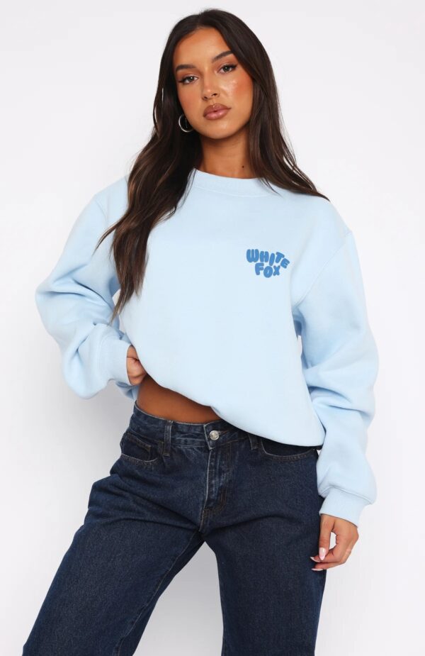 You’re Always Right Oversized Sweater Icy Blue